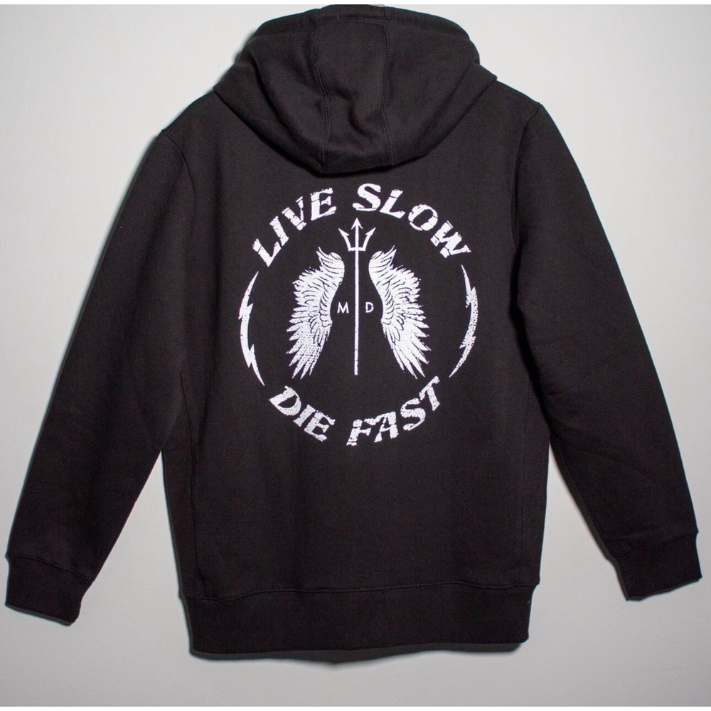 Moto Defiance Live‎ Slow Die Fast Heavy Hoodie Sweatshirt Size Small Nashville